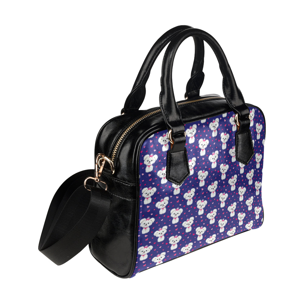 Maltese Pattern Print Design 02 Shoulder Handbag