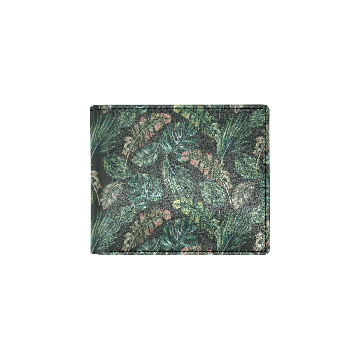 Banana Leaf Pattern Print Design 05 Men's ID Card Wallet