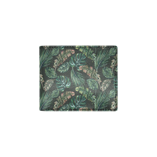 Banana Leaf Pattern Print Design 05 Men's ID Card Wallet