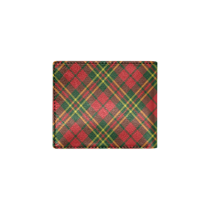 Plaid Holiday Pattern Print Design A01 Men's ID Card Wallet