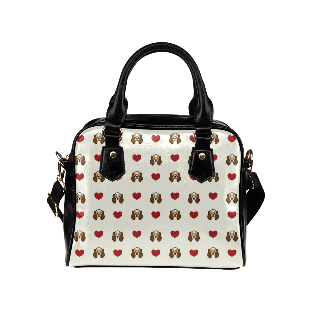 Cavalier King Charles Spaniels Pattern Print Desig Shoulder Handbag