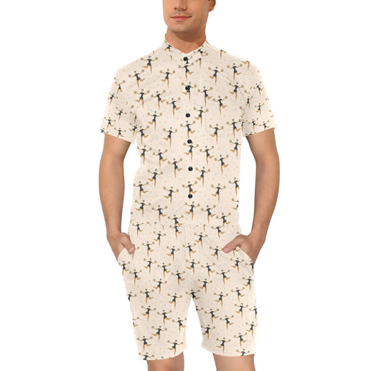Cheerleader Pattern Print Design 03 Men's Romper