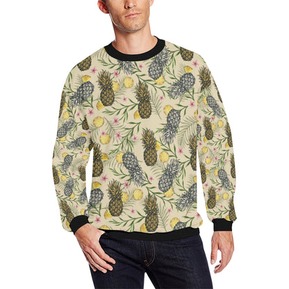 Pineapple Pattern Print Design PP012 Men Long Sleeve Sweatshirt
