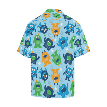 Monster Cartoon Pattern Print Design 04 Men's Hawaiian Shirt