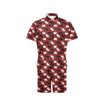 Moose Print Design LKS401 Men's Romper