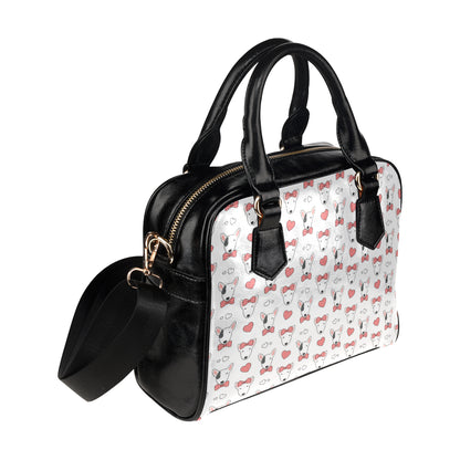 Bull Terriers Pattern Print Design 08 Shoulder Handbag