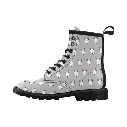 Bull Terrier Head Print Pattern Women's Boots