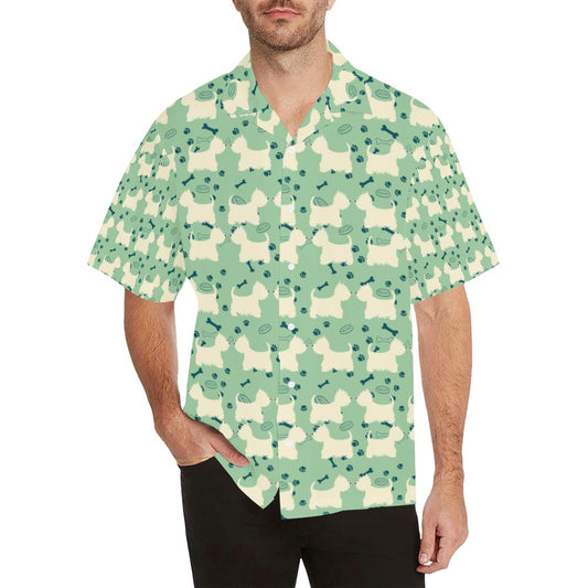 Scottish Terriers Print Design LKS302 Men's Hawaiian Shirt