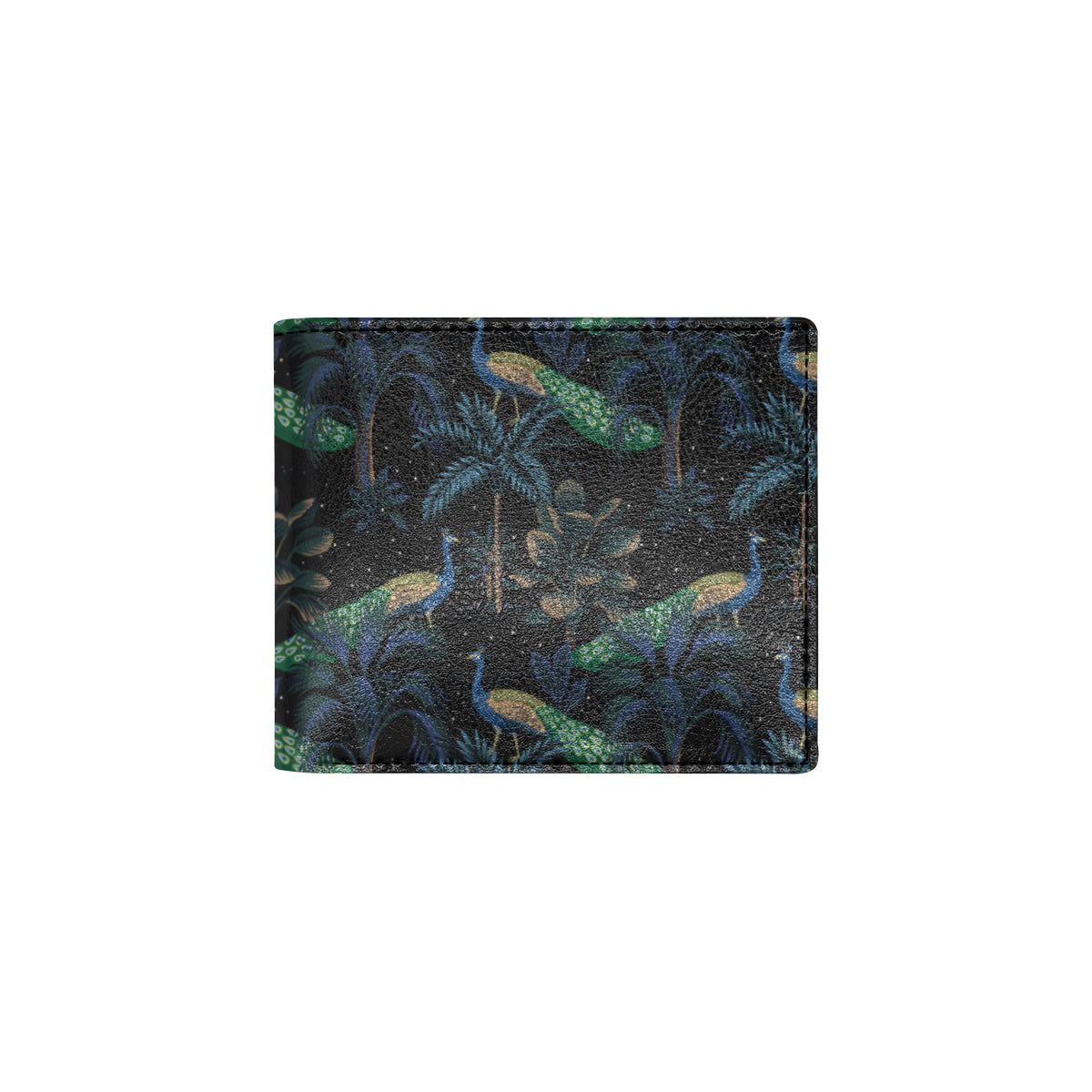 Rainforest Peacock Pattern Print Design A04 Men's ID Card Wallet