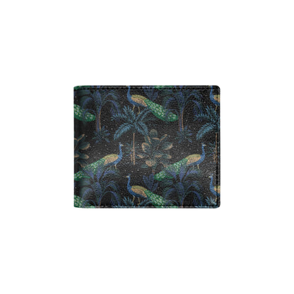 Rainforest Peacock Pattern Print Design A04 Men's ID Card Wallet