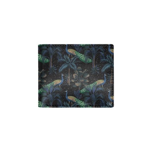 Rainforest Peacock Pattern Print Design A04 Men's ID Card Wallet