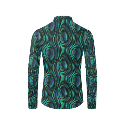 Abalone Pattern Print Design 01 Men's Long Sleeve Shirt