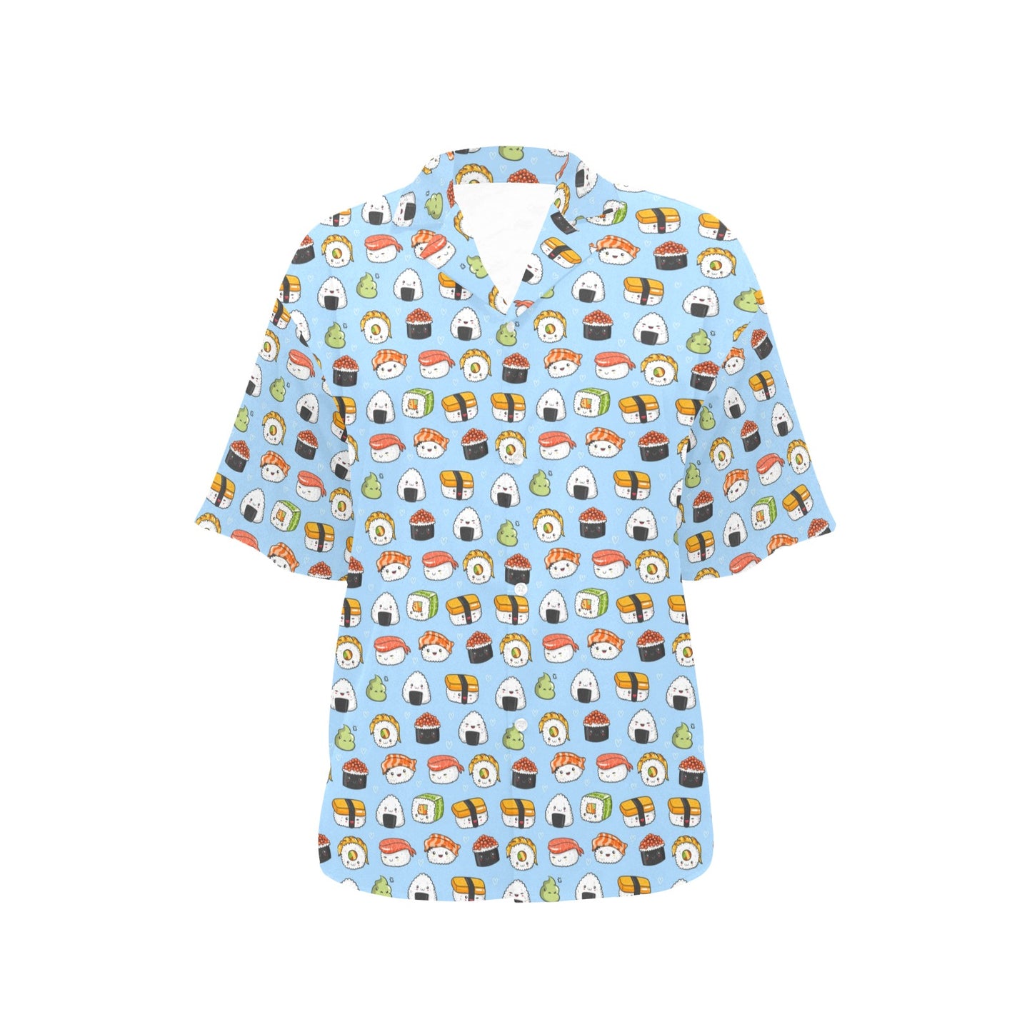 Sushi Cartoon Design Women's Hawaiian Shirt