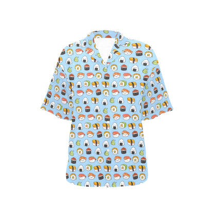 Sushi Cartoon Design Women's Hawaiian Shirt