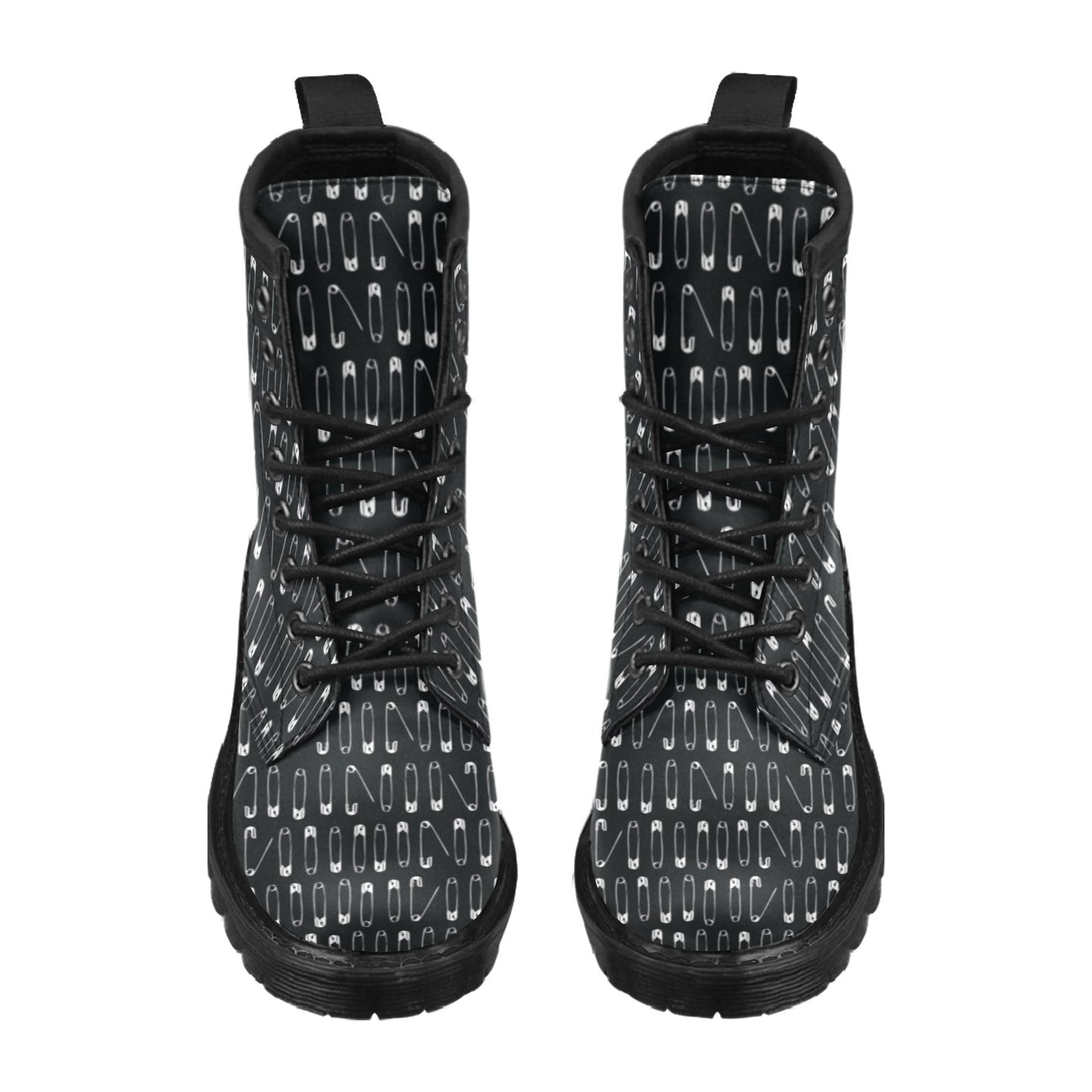 Safety Pin Print Design LKS302 Women's Boots