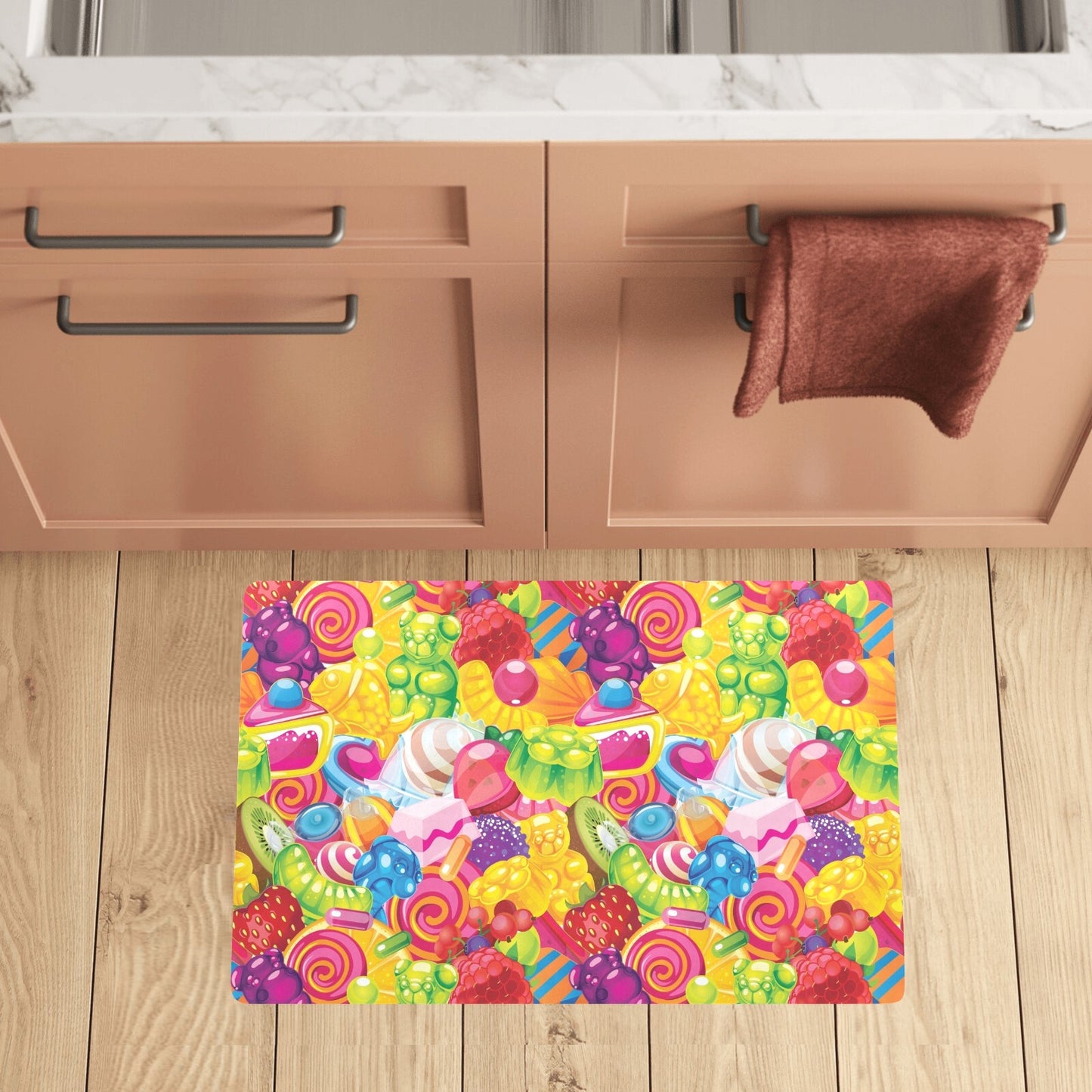 Candy Pattern Print Design CA01 Kitchen Mat