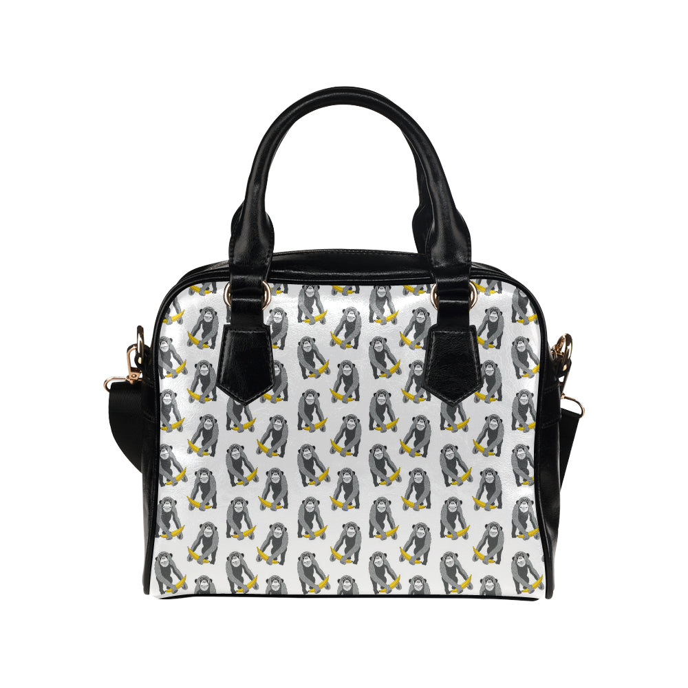 Chimpanzee Pattern Print Design 05 Shoulder Handbag