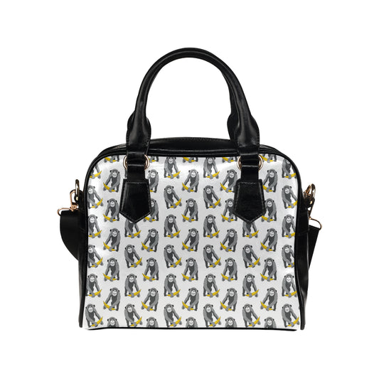 Chimpanzee Pattern Print Design 05 Shoulder Handbag