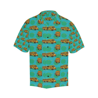 School Bus Print Design LKS308 Men's Hawaiian Shirt