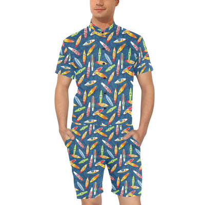 Surfboard Pattern Print Men's Romper