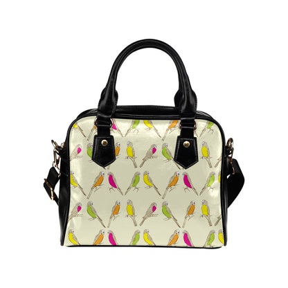 Parakeet Pattern Print Design A01 Shoulder Handbag