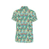 Butterfly Pattern Print Design 09 Men's Short Sleeve Button Up Shirt