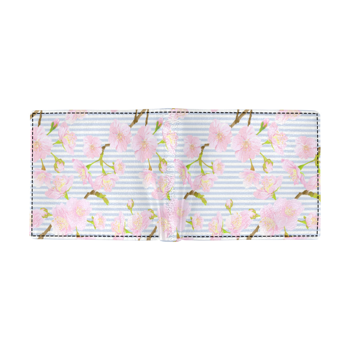 Pink Cherry Blossom Sakura Men's ID Card Wallet