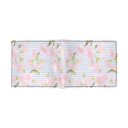 Pink Cherry Blossom Sakura Men's ID Card Wallet