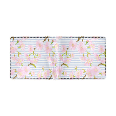 Pink Cherry Blossom Sakura Men's ID Card Wallet