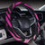 Pink Zebra Steering Wheel Cover with Elastic Edge