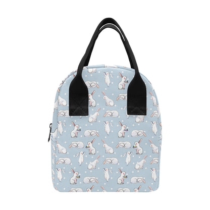 Rabbit Pattern Print Design RB06 Insulated Lunch Bag