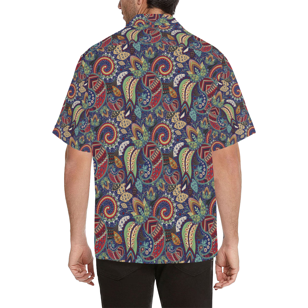 Paisley Boho Pattern Print Design A03 Men's Hawaiian Shirt