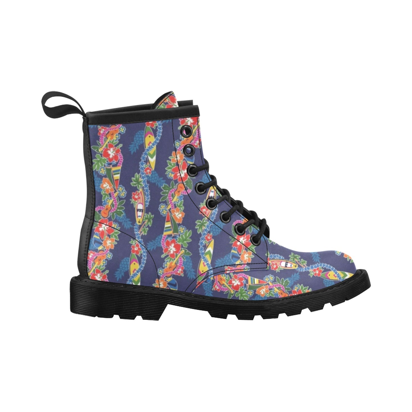 Hawaiian Themed Pattern Print Design H04 Women's Boots