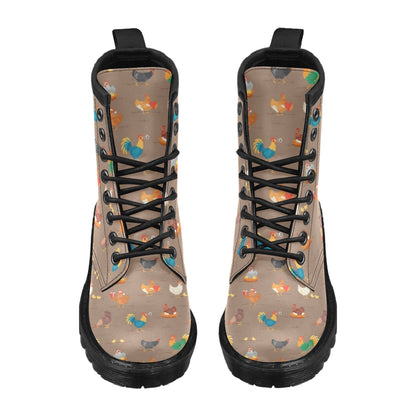 Chicken Happy Print Pattern Women's Boots