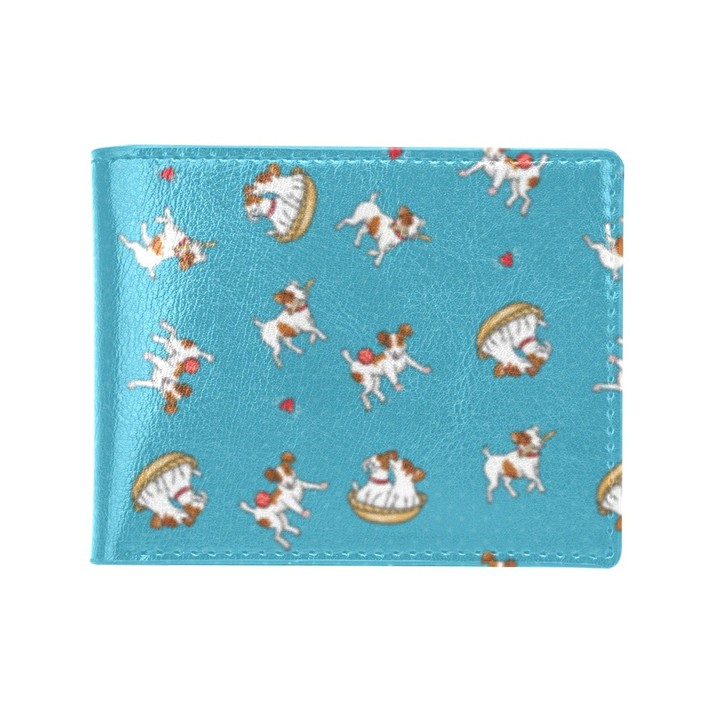 Russell Terriers Playing Print Design LKS305 Men's ID Card Wallet