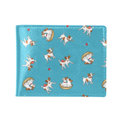 Russell Terriers Playing Print Design LKS305 Men's ID Card Wallet