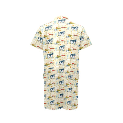 Cow Farm Design Print Men's Romper