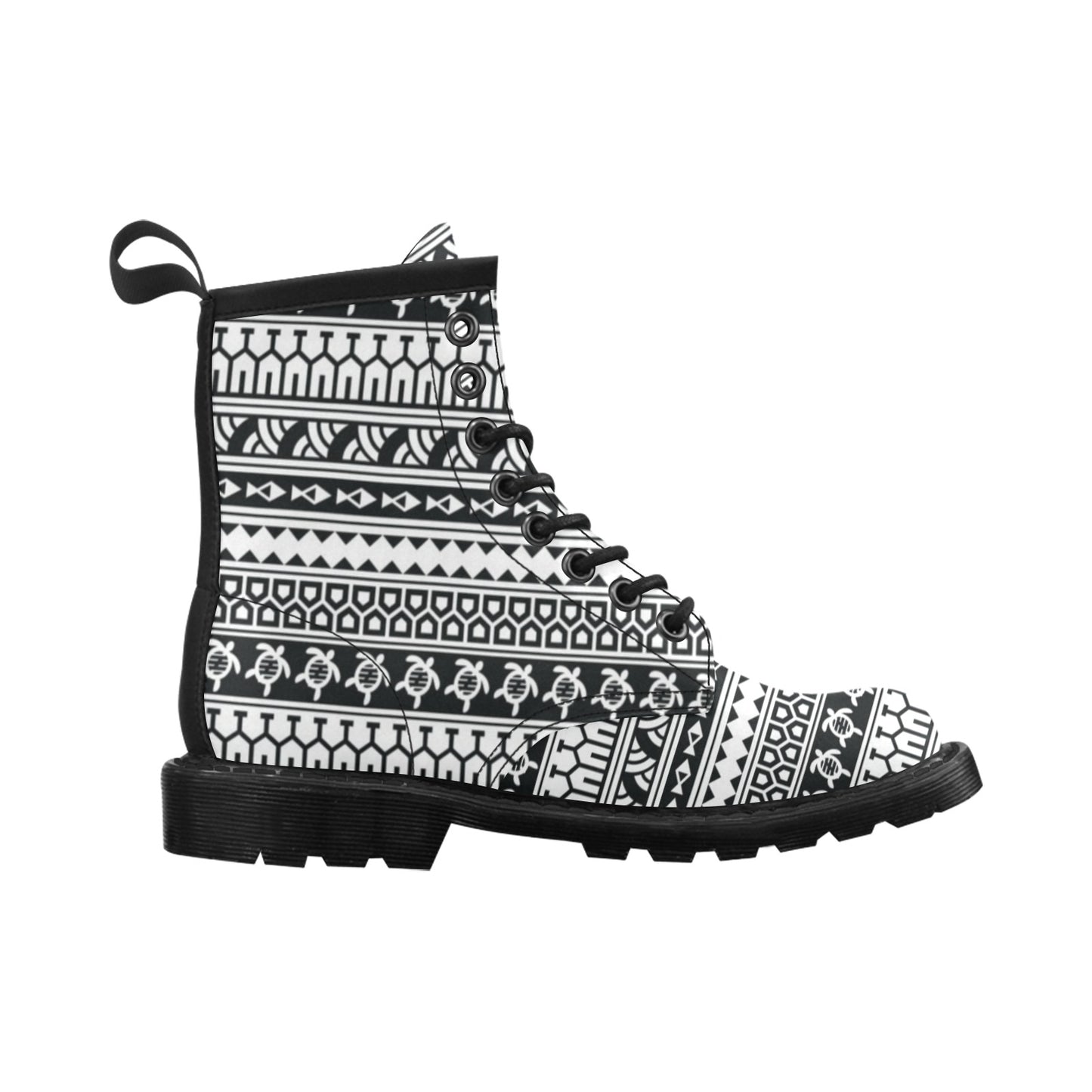 Samoan Pattern Print Design LKS303 Women's Boots