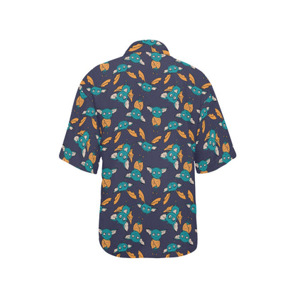 Bat Pattern Print Design 07 Women's Hawaiian Shirt