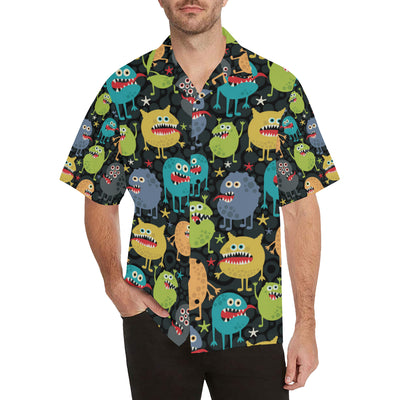 Monster Pattern Print Design 01 Men's Hawaiian Shirt