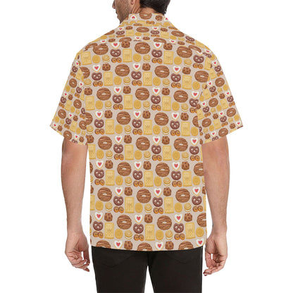 Cookie Pattern Print Design 02 Men's Hawaiian Shirt