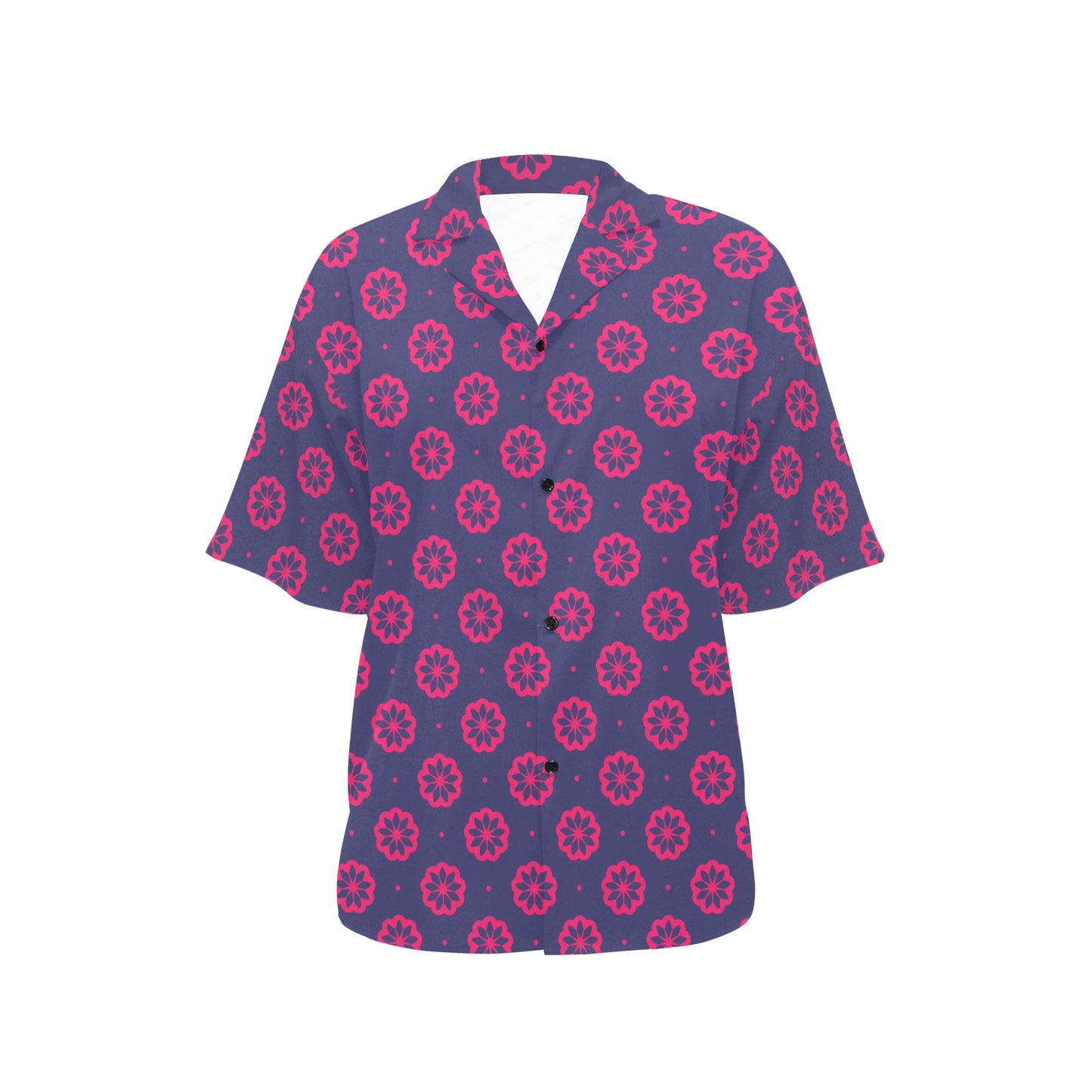 Water Lily Print Design LKS301 Women's Hawaiian Shirt