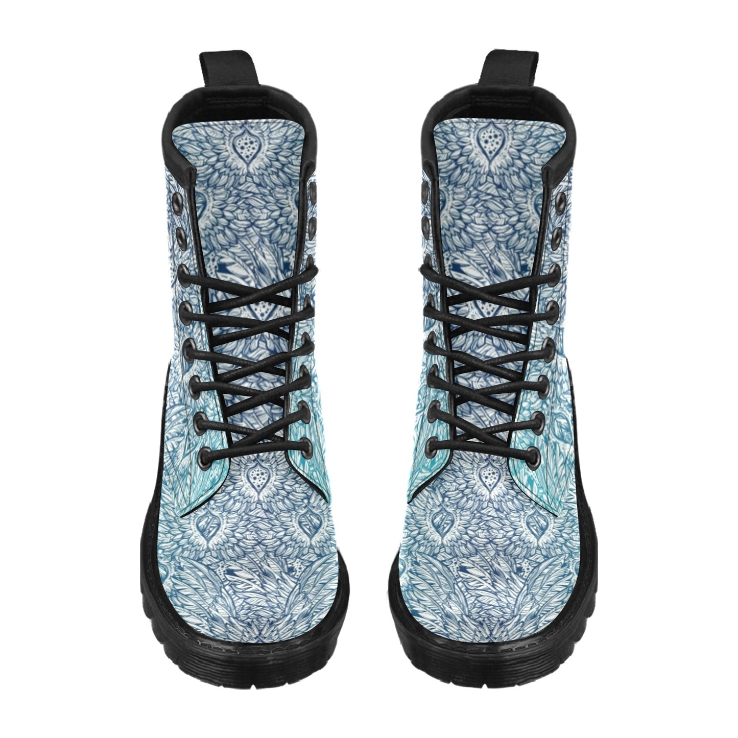 Angel Wings Boho Design Themed Print Women's Boots