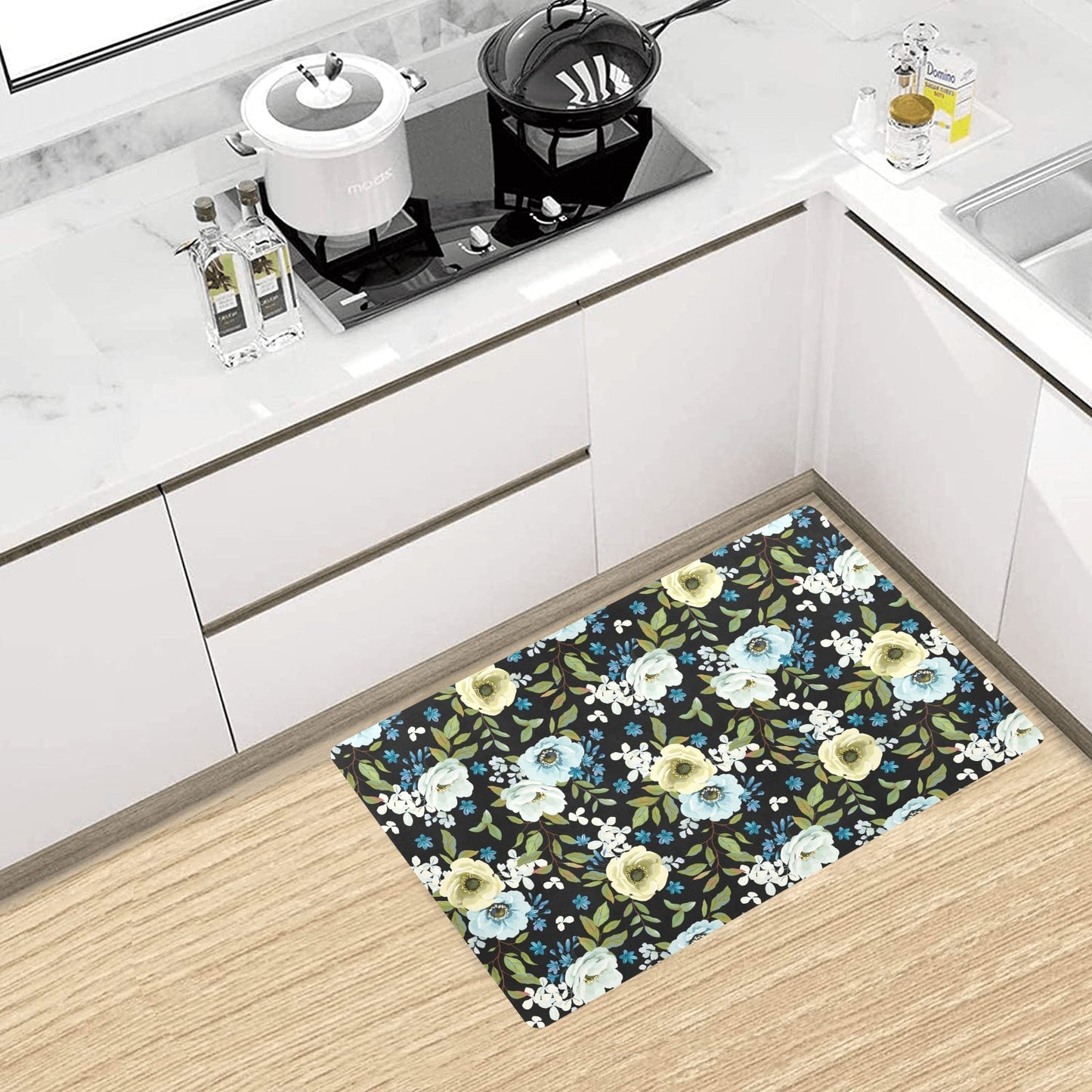 Anemone Pattern Print Design AM03 Kitchen Mat