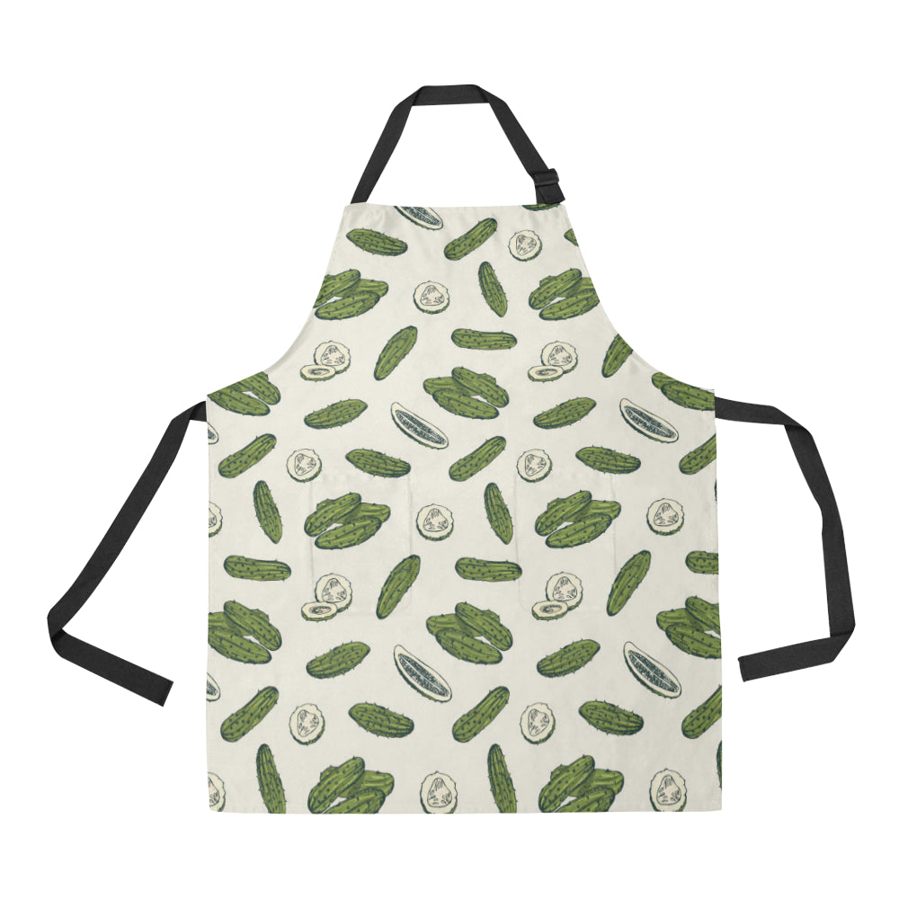 Cucumber Pattern Print Design CC05 Apron with Pocket
