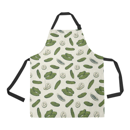 Cucumber Pattern Print Design CC05 Apron with Pocket