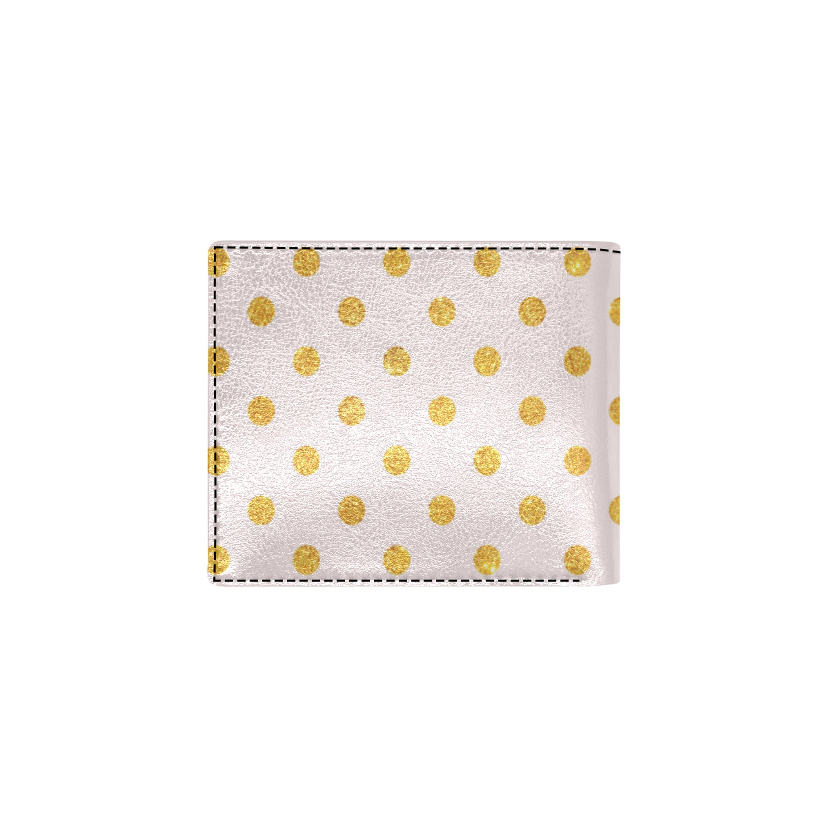 Polka Dot Gold Pink Pattern Print Design 01 Men's ID Card Wallet