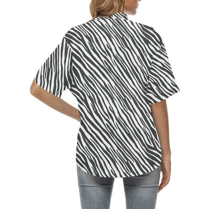 Zebra Classic Print Design LKS302 Women's Hawaiian Shirt