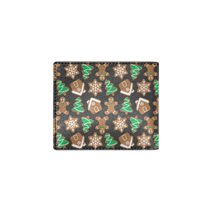 Gingerbread Pattern Print Design 02 Men's ID Card Wallet