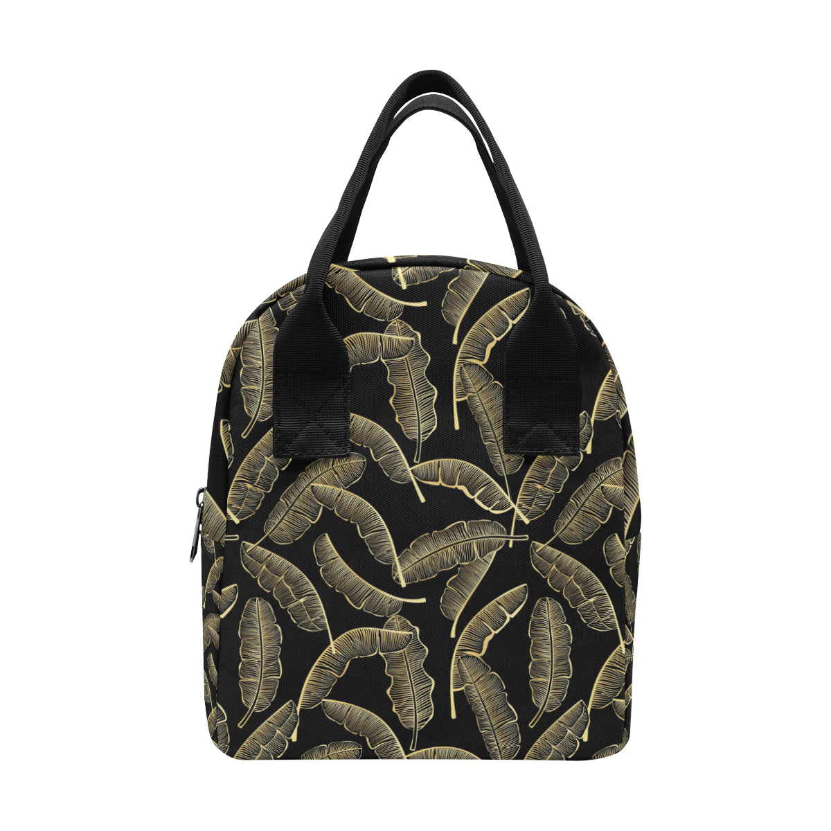 Banana Leaf Pattern Print Design BL07 Insulated Lunch Bag